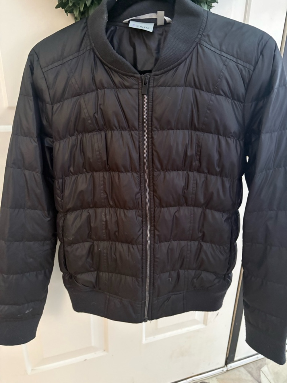 Athleta Black Quilted Bomber Jacket - Women's Lightweight Coat